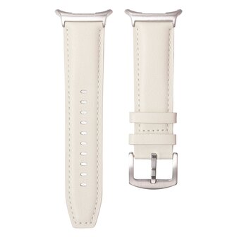 Premium-Lederarmband - Creme-Wei&szlig; - Samsung Galaxy Watch Ultra Armb&auml;nder - 47mm