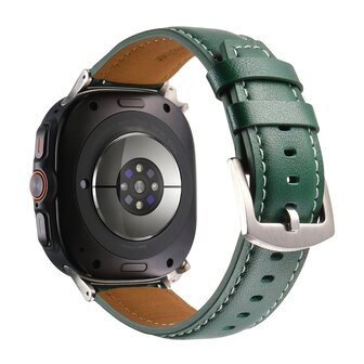 Premium-Lederarmband - Gr&uuml;n - Samsung Galaxy Watch Ultra Armb&auml;nder - 47mm