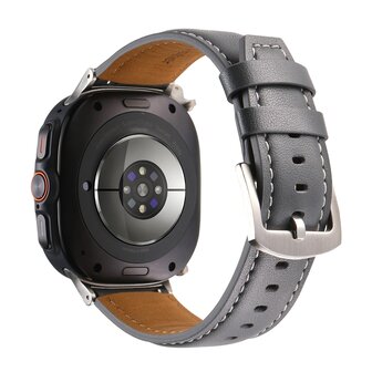 Premium-Lederarmband - Grau - Samsung Galaxy Watch Ultra Armb&auml;nder - 47mm
