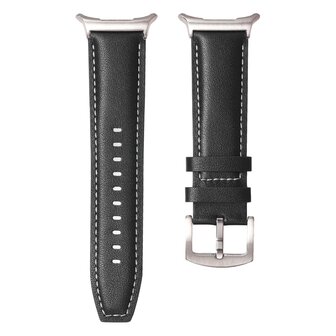 Premium-Lederarmband - Schwarz - Samsung Galaxy Watch Ultra Armb&auml;nder - 47mm