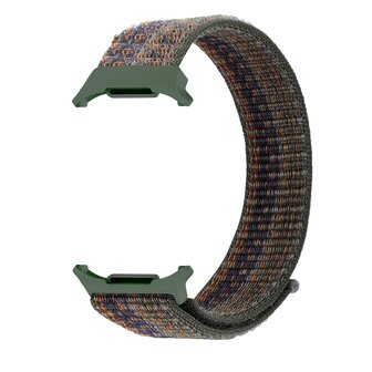 Nylon Loop Armband - Gr&uuml;n gemischt - Samsung Galaxy Watch Ultra 47mm