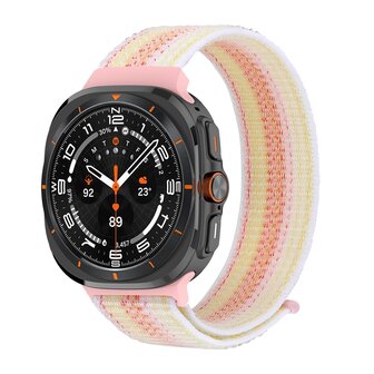 Nylon Loop Armband - Gelb/Pink - Samsung Galaxy Watch Ultra 47mm