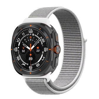 Nylon Loop Armband - Hellgrau - Samsung Galaxy Watch Ultra 47mm