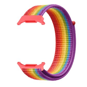 Nylon Loop Armband - Mehrfarbiger Regenbogen - Samsung Galaxy Watch Ultra 47mm