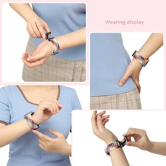 Geflochtenes Armband mit D-Schlie&szlig;e - Multicolor Sommer - Samsung Galaxy Watch Ultra 47mm
