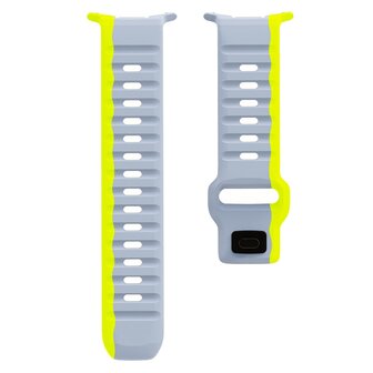 Wave Silikonarmband - Grau mit Gelb - Samsung Galaxy Watch Ultra 47mm