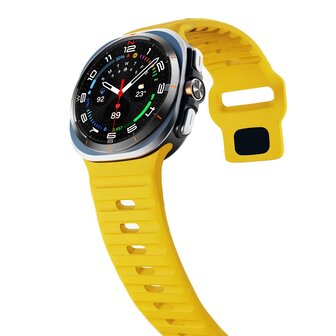 Wave Silikonarmband - Gelb - Samsung Galaxy Watch Ultra 47mm