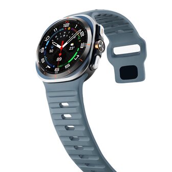 Wave Silikonarmband - Grau-Blau - Samsung Galaxy Watch Ultra 47mm