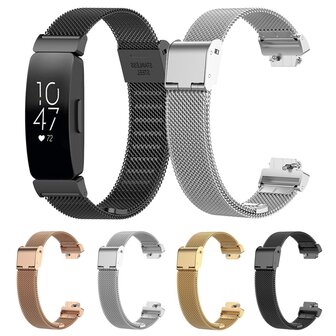 Fitbit Inspire 3 - Milanaise-Band mit Schnallenverschluss - Ros&eacute;gold