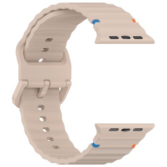 Wave Sportband - Cappuccino - Geeignet f&uuml;r Apple Watch 38mm / 40mm / 41mm / 42mm