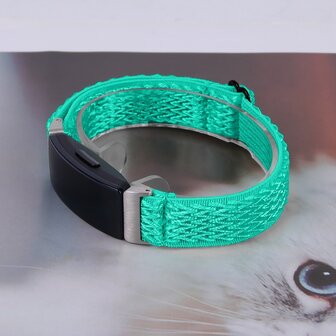 Fitbit Inspire 3 &ndash; Elastisches Solo Loop Nylonarmband - T&uuml;rkis