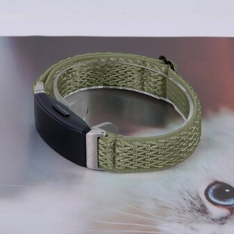 Fitbit Inspire 3 &ndash; Elastisches Solo Loop Nylonarmband - Gr&uuml;n