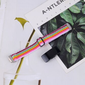 Fitbit Inspire 3 &ndash; Elastisches Solo Loop Nylonarmband - Multicolour