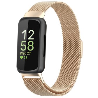 Fitbit Inspire 3 - Milanaise Armband - Vintage gold