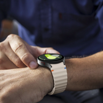 Wave Sportarmband mit Druckknopf - Gr&ouml;&szlig;e: M/L - Starlight - Samsung Galaxy Watch 7 - 40mm / 44mm &amp; Watch FE