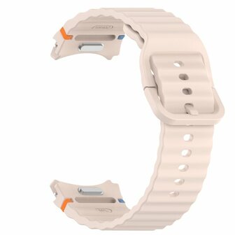 Wave Sportarmband mit Druckknopf - Gr&ouml;&szlig;e: M/L - Hellrosa - Samsung Galaxy watch 7 - 40mm / 44mm &amp; Watch FE