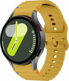 Wave Sportarmband mit Druckknopf - Gr&ouml;&szlig;e: M/L - Ocker - Samsung Galaxy Watch 4 - 40mm &amp; 44mm