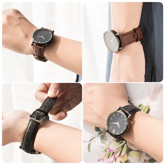 Garmin Lily 2 - Krokodillederband - Schwarz