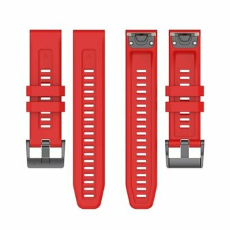 Silikon-Sportarmband - Rot - Garmin Fenix 8 - 43mm