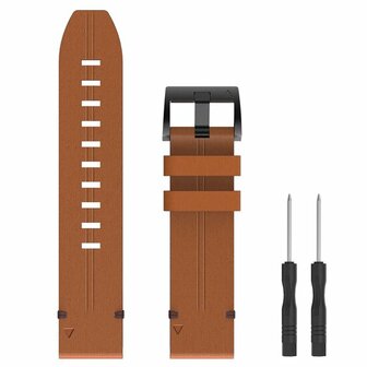 Lederarmband - Schwarz - Garmin Fenix 8 - 43mm