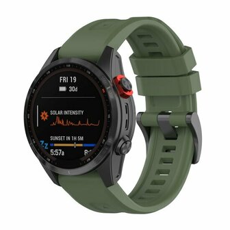 Silikon-Sportarmband - Armee gr&uuml;n - Garmin Fenix 8 - 43mm