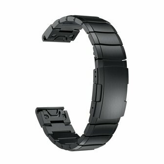 Edelstahl-Gliederarmband - Schwarz - Garmin Fenix 8 - 43mm