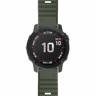 Silikonband - Armee gr&uuml;n - Garmin Fenix 8 / 8 Pro - 51mm