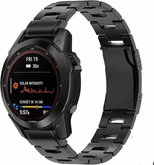 Titan-Gliederarmband - Schwarz - Garmin Fenix 8 / 8 Pro - 47mm