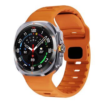 Wave Silikonarmband - Orange - Samsung Galaxy Watch Ultra 47mm