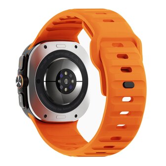Wave Silikonarmband - Orange - Samsung Galaxy Watch Ultra 47mm