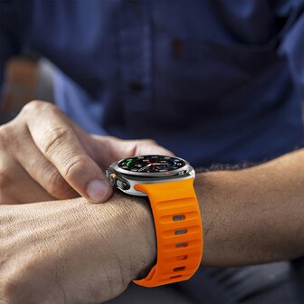 Wave Silikonarmband - Orange - Samsung Galaxy Watch Ultra 47mm