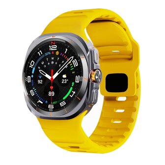 Wave Silikonarmband - Gelb - Samsung Galaxy Watch Ultra 47mm