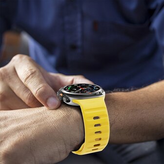Wave Silikonarmband - Gelb - Samsung Galaxy Watch Ultra 47mm
