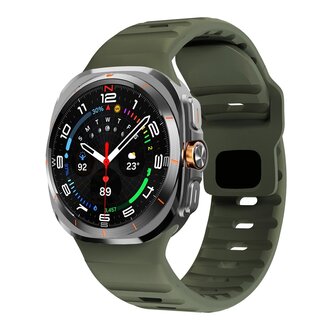 Wave Silikonarmband - Dunkelgr&uuml;n - Samsung Galaxy Watch Ultra 47mm