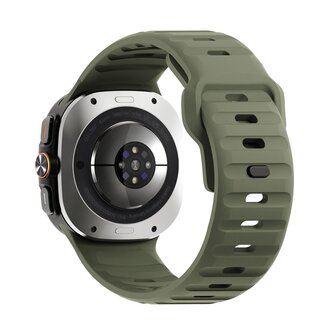 Wave Silikonarmband - Dunkelgr&uuml;n - Samsung Galaxy Watch Ultra 47mm