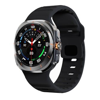 Wave Silikonarmband - Schwarz - Samsung Galaxy Watch Ultra 47mm