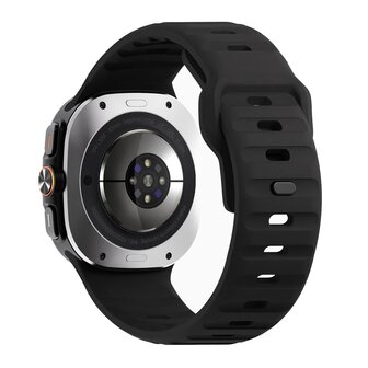 Wave Silikonarmband - Schwarz - Samsung Galaxy Watch Ultra 47mm