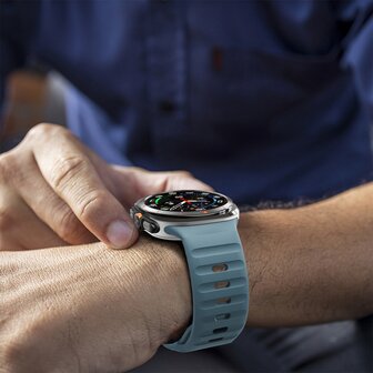 Wave Silikonarmband - Grau-Blau - Samsung Galaxy Watch Ultra 47mm