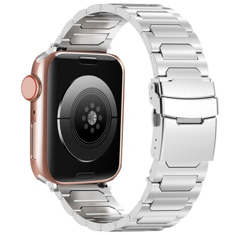 Titan H-Typ Gliederarmband - Silber - Geeignet für Apple Watch 38mm / 40mm / 41mm / 42mm