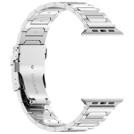 Titan H-Typ Gliederarmband - Silber - Geeignet für Apple Watch 38mm / 40mm / 41mm / 42mm