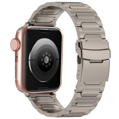 Titan H-Typ Gliederarmband - Farbe Titan - Geeignet für Apple Watch 38mm / 40mm / 41mm / 42mm