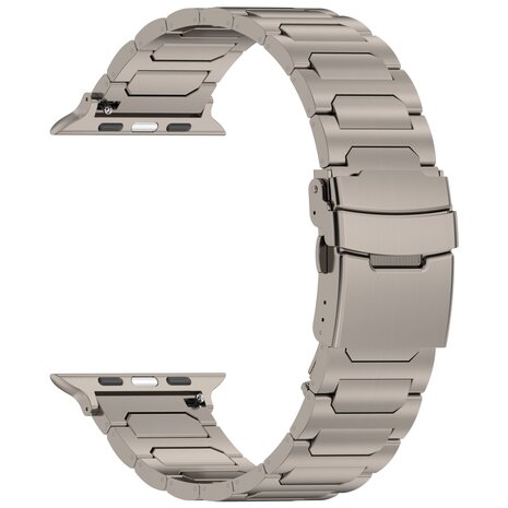 Titan H-Typ Gliederarmband - Farbe Titan - Geeignet für Apple Watch 38mm / 40mm / 41mm / 42mm