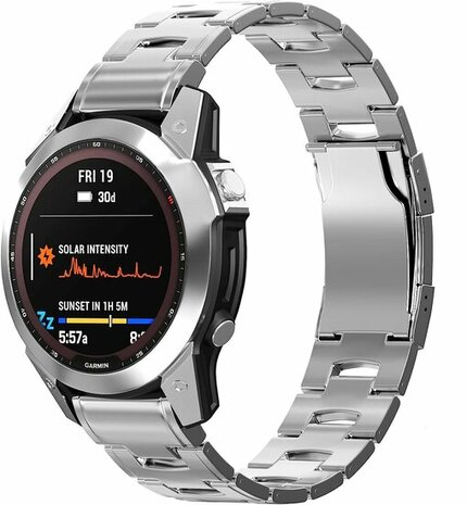 Titan-Gliederarmband - Silber - Garmin Fenix 8 / 8 Pro - 51mm