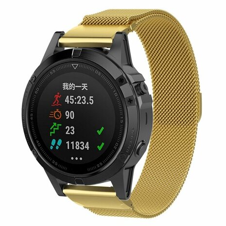 Milanaise Armband - Gold - Garmin Fenix 8 / 8 Pro - 51mm