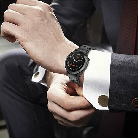 Titan-Gliederarmband - Schwarz - Garmin Fenix 8 / 8 Pro - 47mm