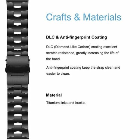 Titan-Gliederarmband - Silber - Garmin Fenix 8 / 8 Pro - 47mm
