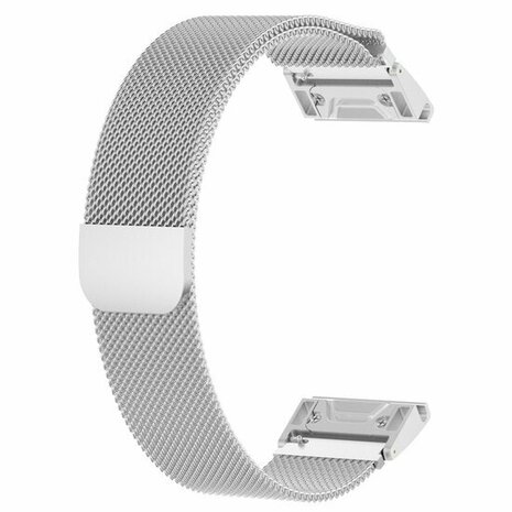 Milanaise Armband - Silber - Garmin Fenix 8 - 43mm