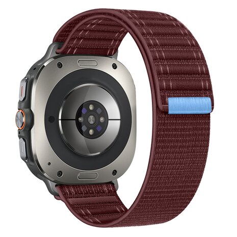 Nylon Wave Armband - Bordeaux - Samsung Galaxy Watch Ultra 47mm