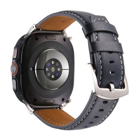 Premium-Lederarmband - Dunkelblau - Samsung Galaxy Watch Ultra Armbänder - 47mm