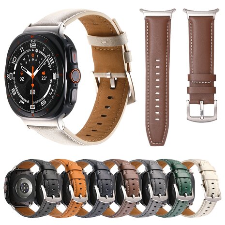 Premium-Lederarmband - Grün - Samsung Galaxy Watch Ultra Armbänder - 47mm